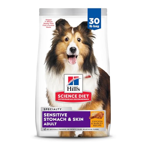 Hill's Science Diet Sensitive Stomach & Skin, Adult 1-6, Stomach & Skin Sensitivity Support, Dry Dog Food, Chicken Recipe, 30 lb Bag