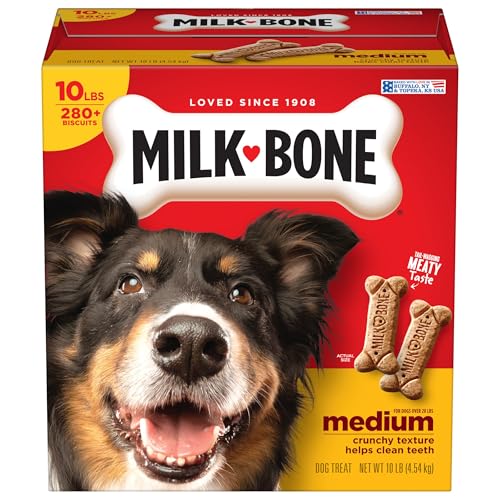 Milk-Bone Original Dog Treats for Medium Dogs, 10 Pound, Crunchy Biscuit Helps Clean Teeth