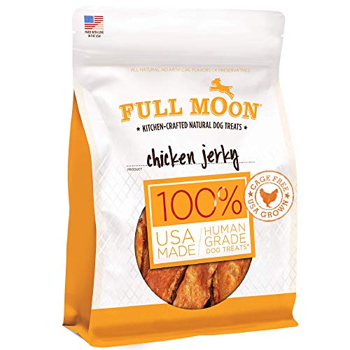 Full Moon Chicken Jerky Healthy All Natural Dog Treats Human Grade Made in USA Grain Free 24 oz