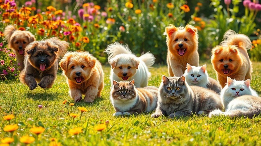 fluffy dogs and cats