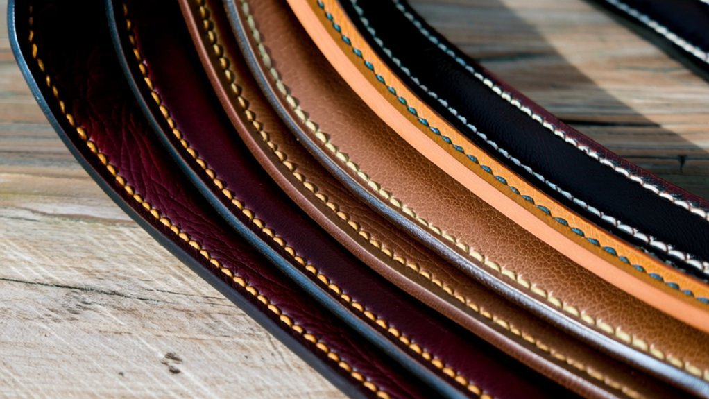 top leather stitched collars